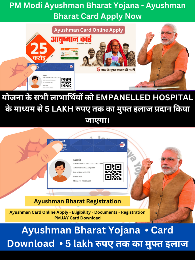 आयुष्मान भारत कार्ड 2024 – पंजीकरण, पात्रता, ऑनलाइन आवेदन